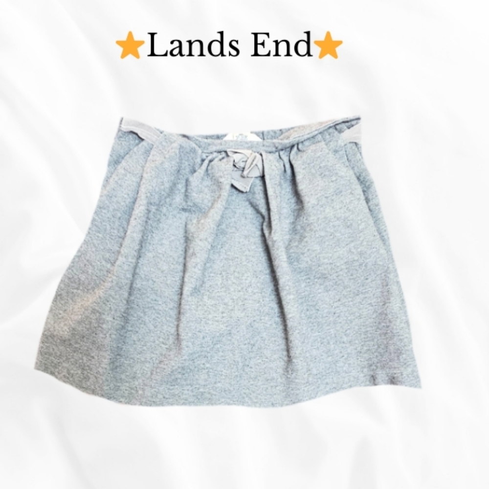 Lands’ End Kids Gray Skirt with Bow Size 6